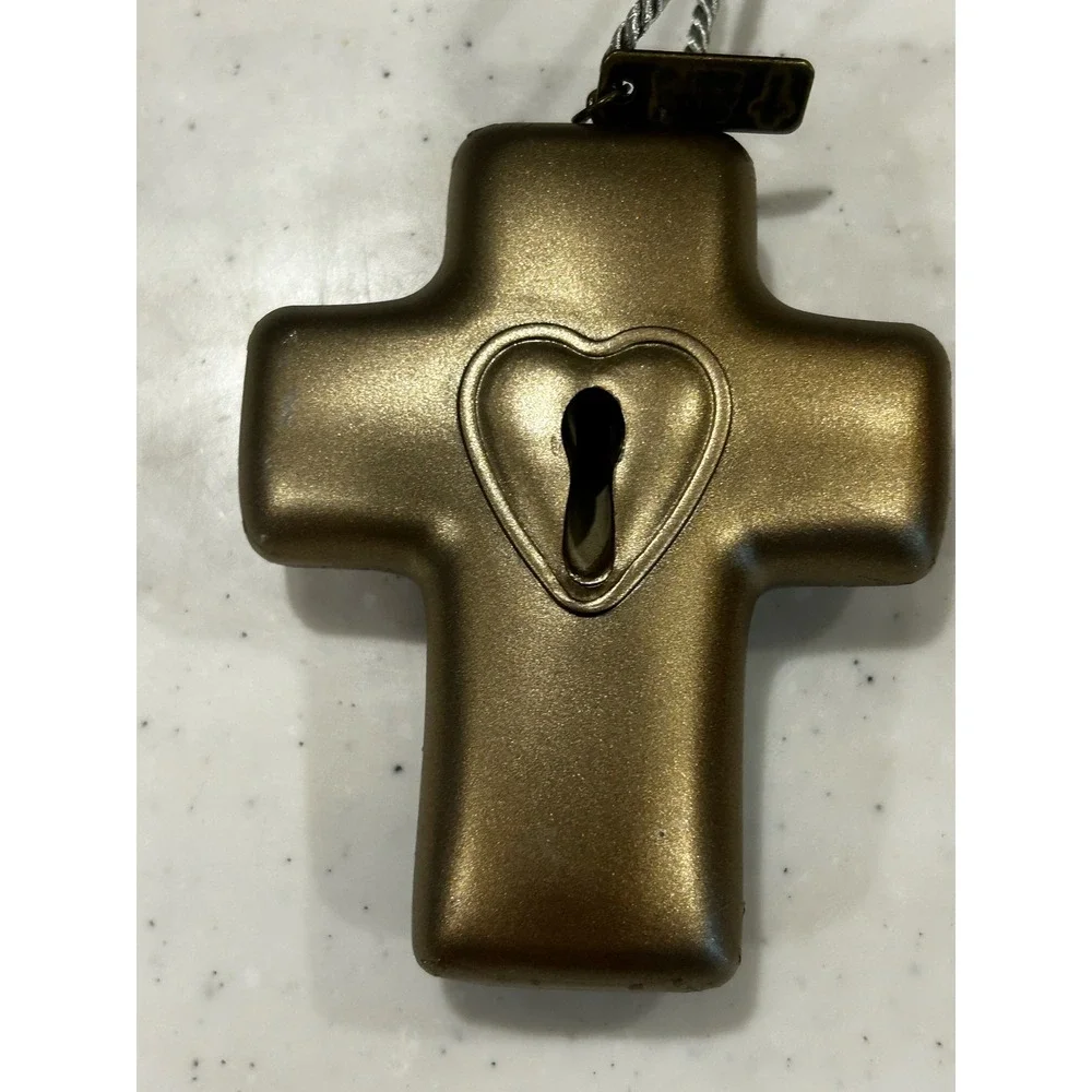 DEMDACO Artful Cross Hope In Your Heart Watercolor Keepsake with Key & Tassel
